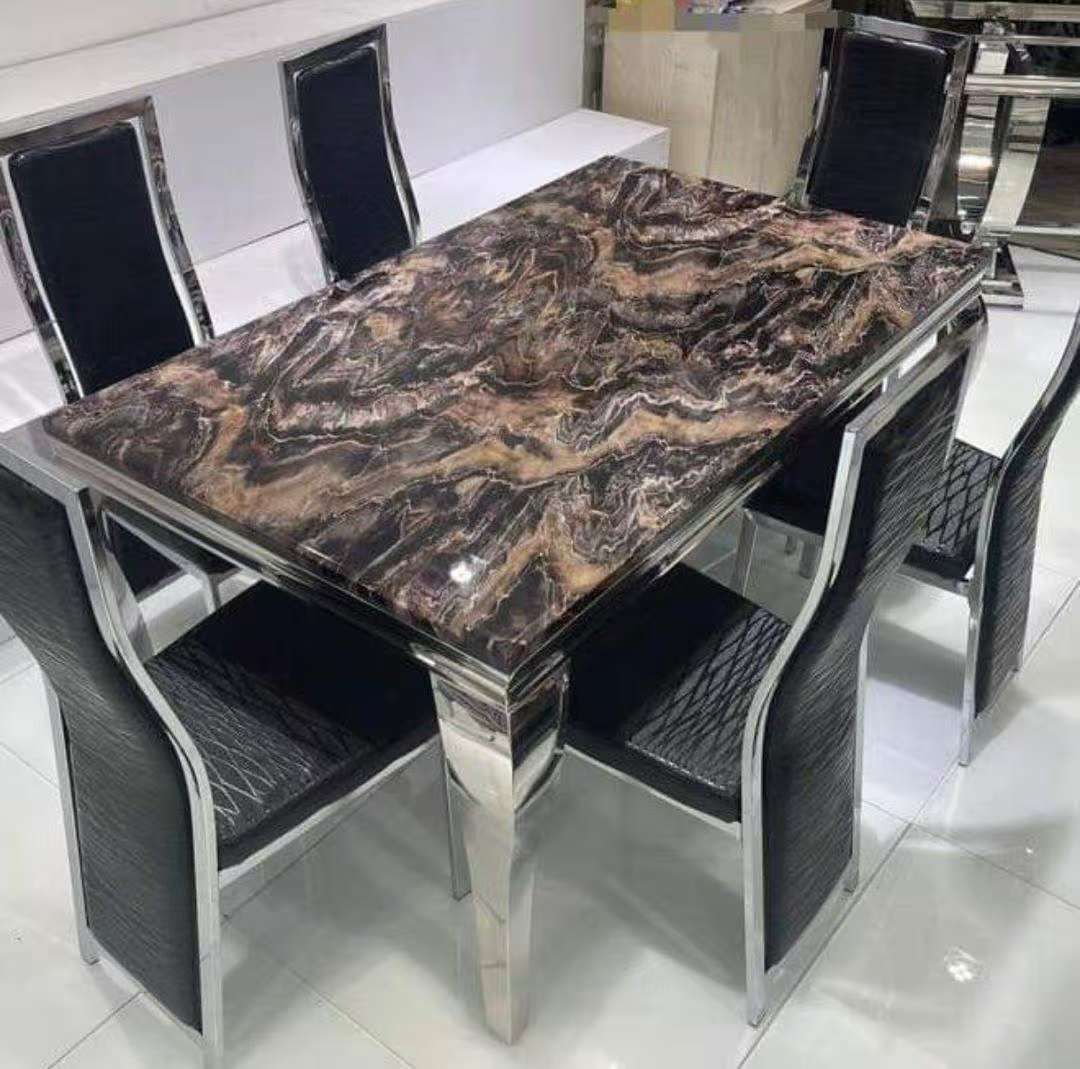 Table central en marbre